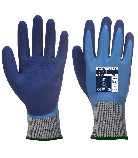 Gant anticoupure liquid pro hr cut de travail Bleu Portwest