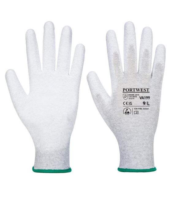 Gant vending antistatique pu de travail Gris Portwest