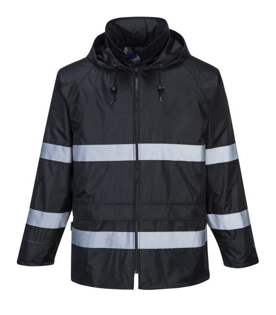Veste de pluie iona classic de travail Noir Portwest