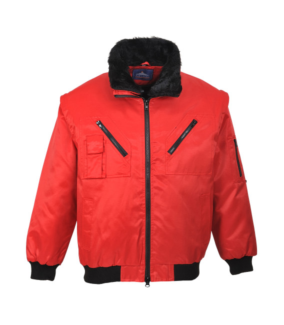 Blouson pilot de travail Rouge Portwest