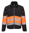 Veste softshell pw3 haute visibilité classe 1 de travail Noir/Orange Portwest
