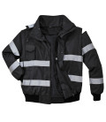 Blouson bomber iona 4 en 1 de travail Noir Portwest