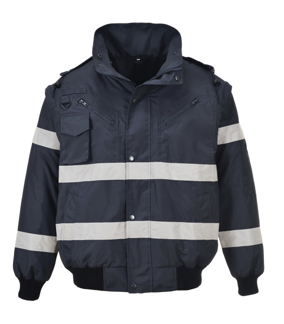 Blouson bomber iona 4 en 1 de travail Bleu Portwest