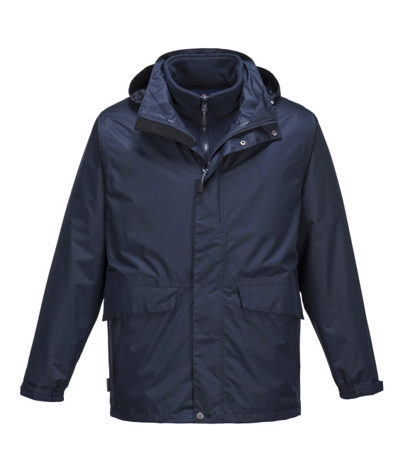 Parka respirante 3 en 1 argo de travail Bleu Portwest