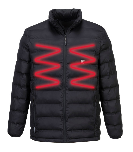 Veste tunnel chauffée par ultrasons de travail Noir Portwest