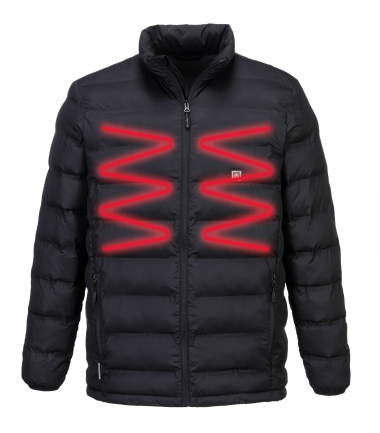 Veste tunnel chauffée par ultrasons de travail Noir Portwest