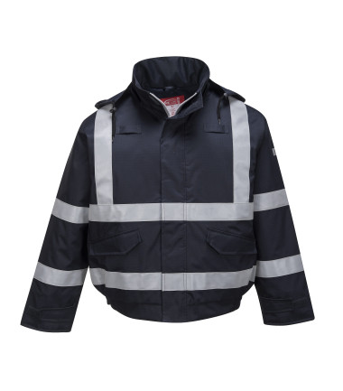 Blouson chaud bizflame pluie fr multi protection de travail Bleu Portwest
