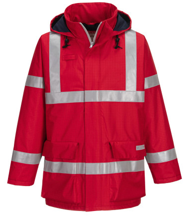 Veste de pluie fr anti-statique bizflame de travail Rouge Portwest