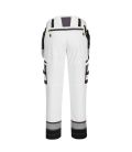 Pantalon dx4 poches flottantes démontables de travail Blanc/Gris Portwest