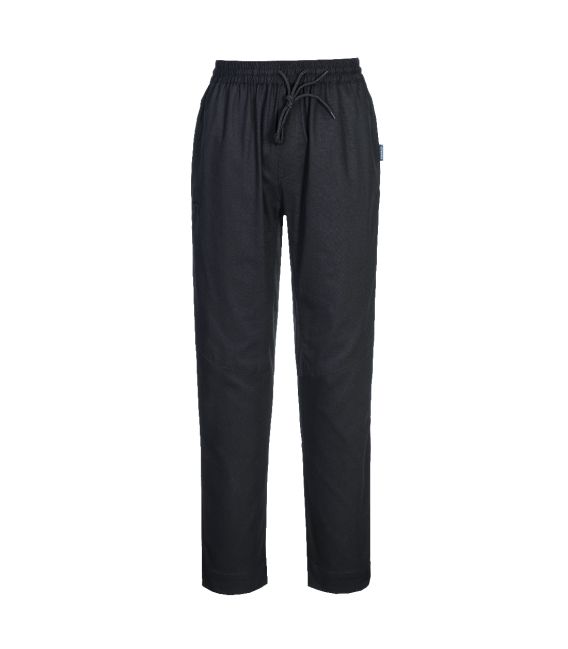 Pantalon de cuisine coton maille aérée Noir Portwest