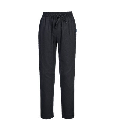 Pantalon de cuisine coton maille aérée Noir Portwest
