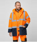 Parka 5 en 1 essentiel bicolore de travail Orange/Bleu Portwest - Gros plan