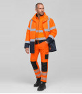Parka 5 en 1 essentiel bicolore de travail Orange/Bleu Portwest - Trois-quarts