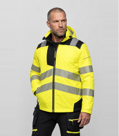 Parka d&39;hiver pw3 pour femmes de travail Jaune/Noir Portwest