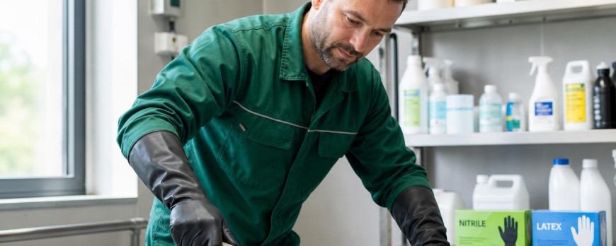 Gants de ménage professionnel : nitrile, latex ou PVC ?