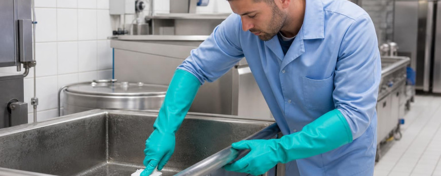 Gants ménage longue manchette et produits chimiques